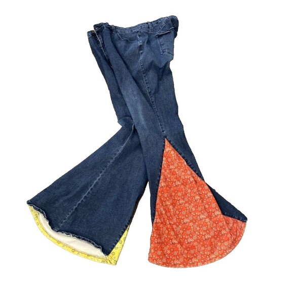 Falmer Heritage Bell Bottom Stretch Denim Jeans 2X-LARGE  Bohemian Bo Ho - Picture 6 of 7